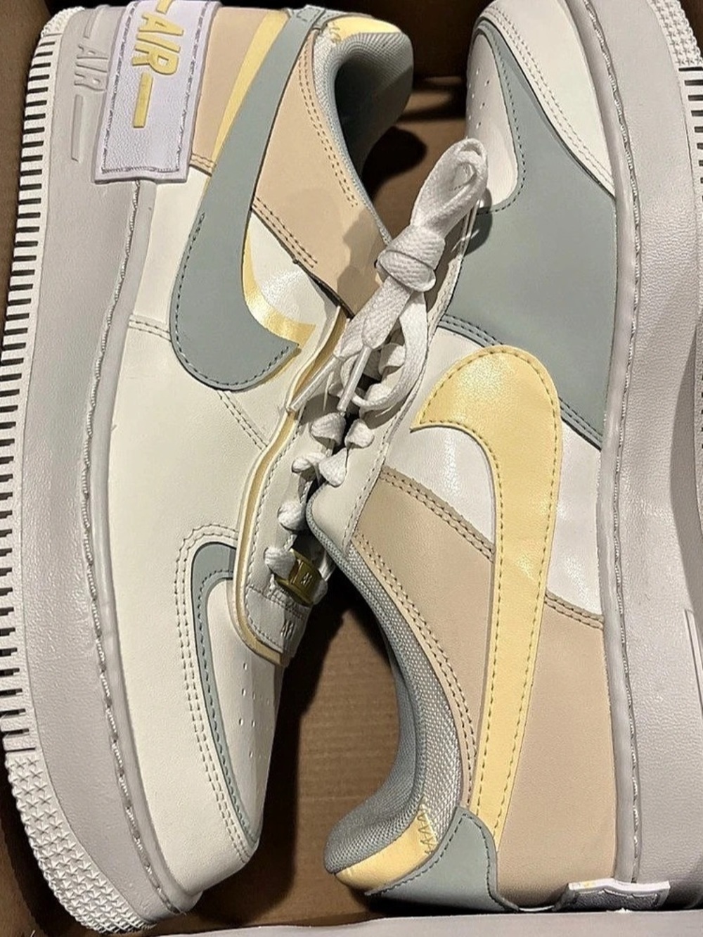 Nike Air Force 1 Shadow "White Opti Yellow" Sneakers